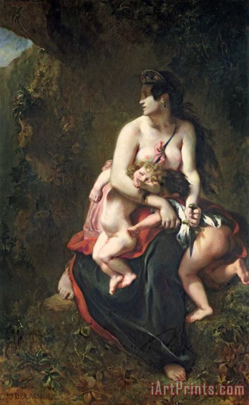 Medea painting - Eugene Delacroix Medea Art Print