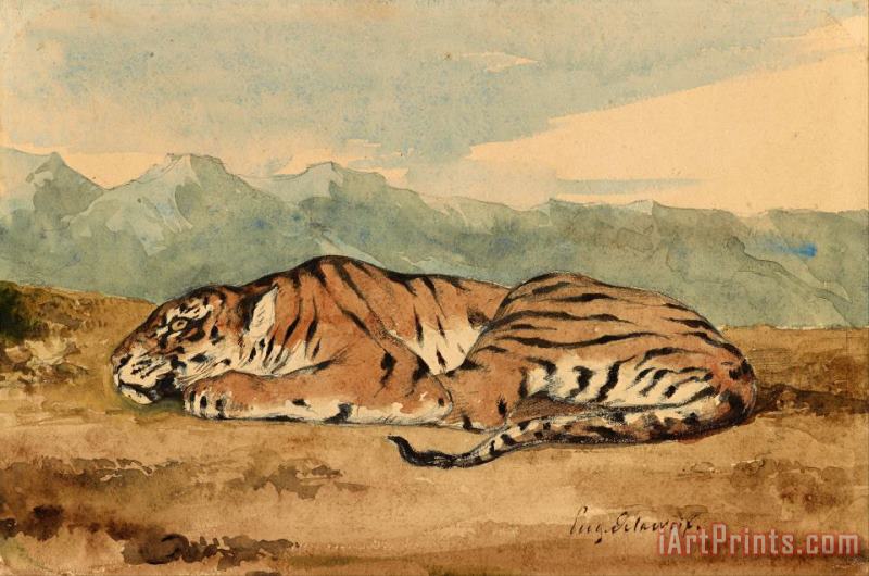 Eugene Delacroix Royal Tiger Art Painting