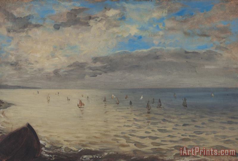 Sea Viewed From The Heights of Dieppe painting - Eugene Delacroix Sea Viewed From The Heights of Dieppe Art Print