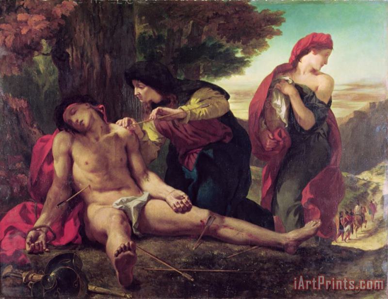 St. Sebastian painting - Eugene Delacroix St. Sebastian Art Print