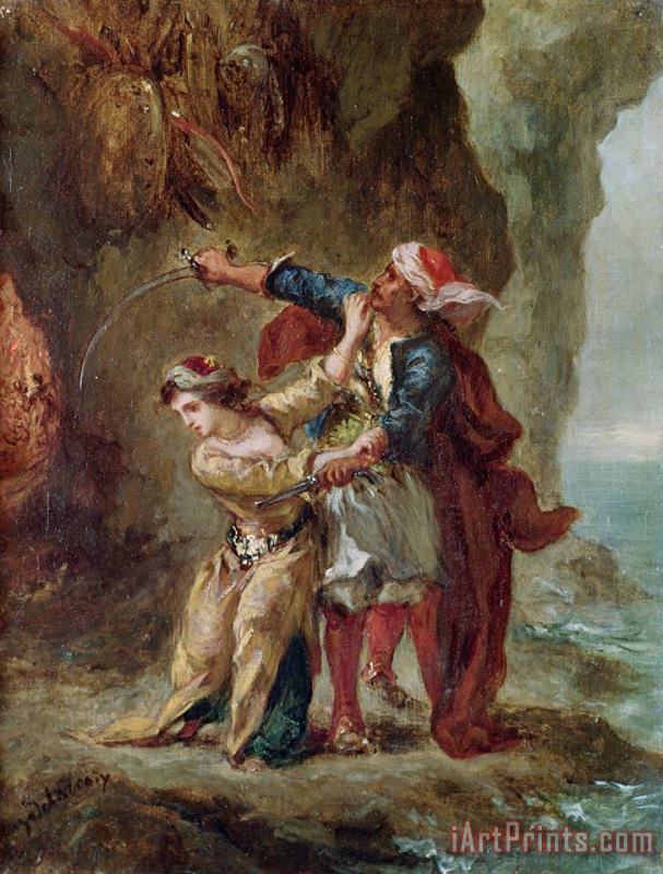 The Bride of Abydos painting - Eugene Delacroix The Bride of Abydos Art Print