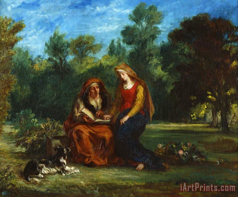 The Education of The Virgin painting - Eugene Delacroix The Education of The Virgin Art Print