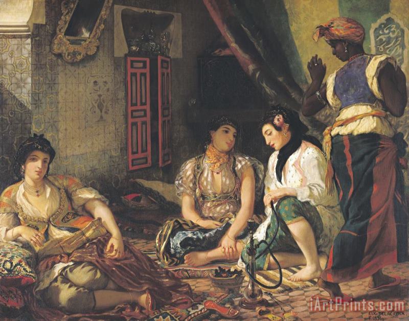 The Women of Algiers in Their Apartment painting - Eugene Delacroix The Women of Algiers in Their Apartment Art Print