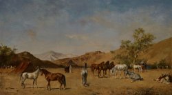 Eugene Fromentin An Arabian Camp painting