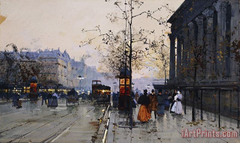 Eugene Galien-Laloue La Madeleine Paris Art Painting