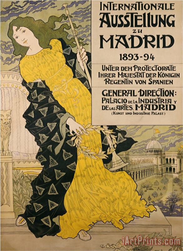 Eugene Grasset Internationale Ausstellung Zu Madrid 1893 Art Painting
