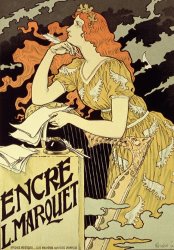 Eugene Grasset Reproduction Of A Poster Advertising 'marquet Ink' painting