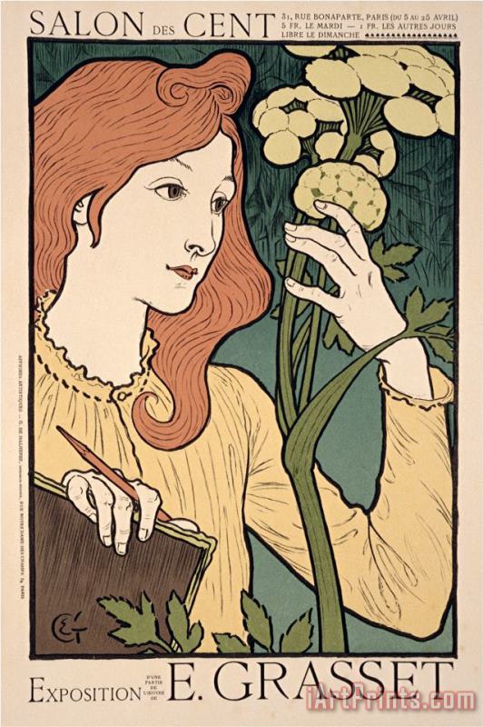 Eugene Grasset Reproduction of a Poster Advertising an Exhibition of Work by Eugene Grasset Art Print