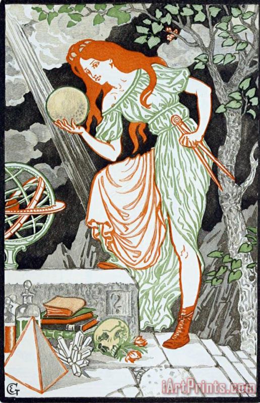 Eugene Grasset Woman Science Art Painting