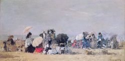 Eugene Louis Boudin Beach Scene painting