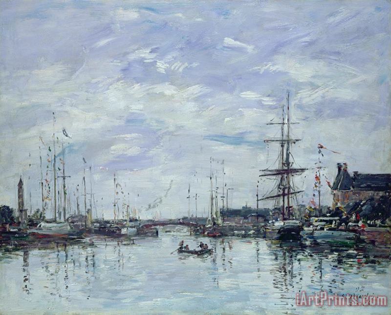 Deauville the Dock painting - Eugene Louis Boudin Deauville the Dock Art Print