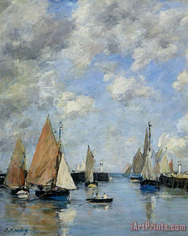 The Jetty at High Tide painting - Eugene Louis Boudin The Jetty at High Tide Art Print