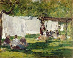 Eugene Louis Boudin The Laundry at Collise St. Simeon
