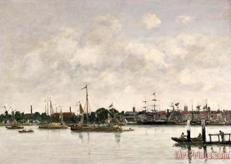 Eugene Louis Boudin The Meuse At Dordrecht Art Painting