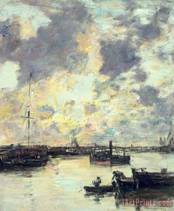Eugene Louis Boudin The Port Art Painting