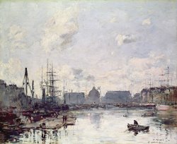 Eugene Louis Boudin The Port of Trade painting