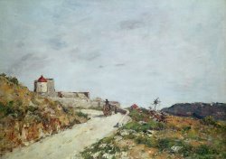 Eugene Louis Boudin The Road to the Citadel at Villefranche painting