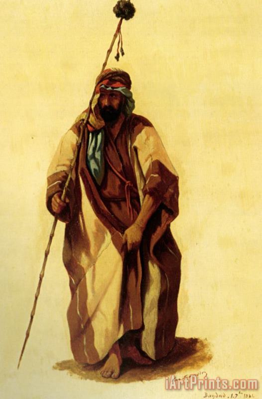 Eugene Napoleon Flandin A Man From Bagdad Art Print