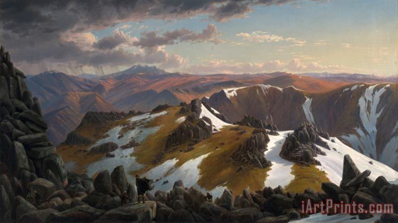 Eugene Von Guerard North East View From The Northern Top of Mount Kosciusko Art Painting
