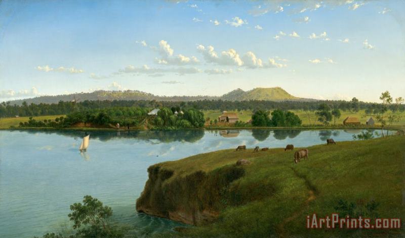 Eugene Von Guerard Purrumbete From Across The Lake Art Print