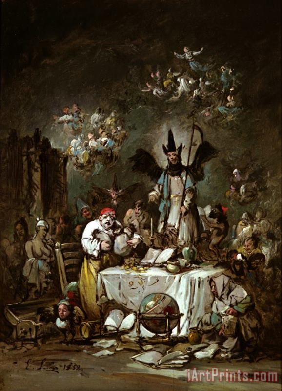 Eugenio Lucas Velazquez Allegorical Caprice. The Avarice Art Painting