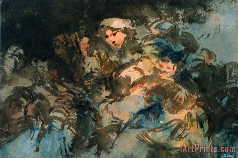 Group of Witches painting - Eugenio Lucas Velazquez Group of Witches Art Print
