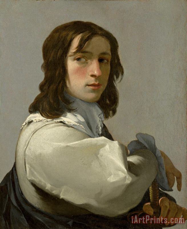 Young Man with a Sword painting - Eustache Le Sueur Young Man with a Sword Art Print