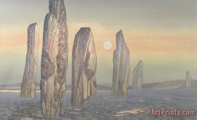 Spirits Of Callanish Isle Of Lewis painting - Evangeline Dickson Spirits Of Callanish Isle Of Lewis Art Print