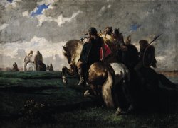 Evariste Vital Luminais The Barbarians Before Rome painting