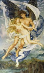 Evelyn De Morgan Boreas and Oreithyia painting