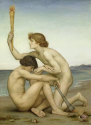 Evelyn De Morgan Phosphorus and Hesperus painting