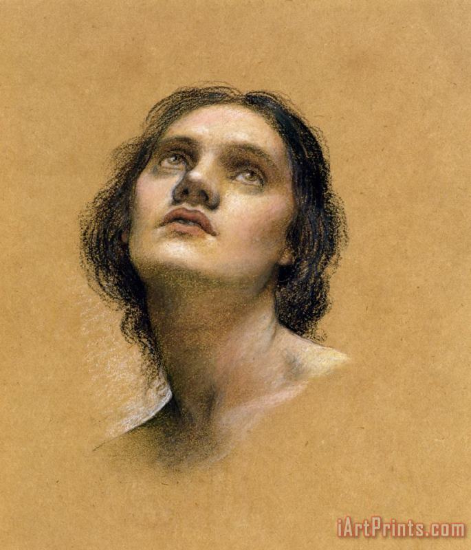 Evelyn De Morgan Study of a head Art Painting