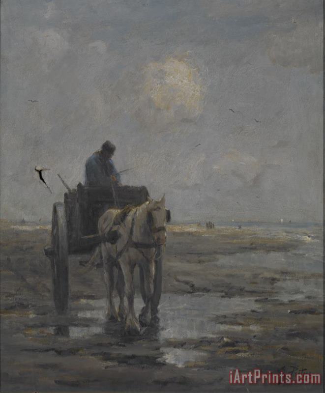 Evert Pieters Horse and Cart Art Painting