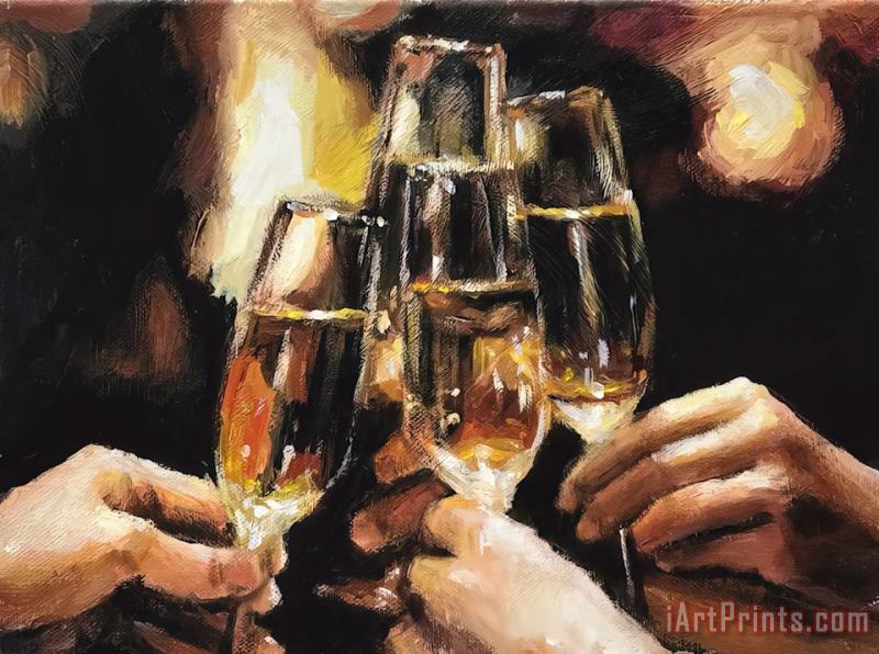 A Toast with Champagne painting - Fabian Perez A Toast with Champagne Art Print