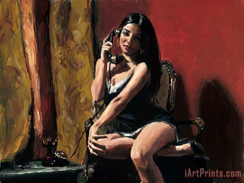 Arpi in The Red Room painting - Fabian Perez Arpi in The Red Room Art Print