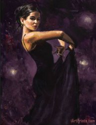 Fabian Perez Colours of Flamenco Purple