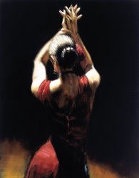 Fabian Perez Flamenco Dancer painting