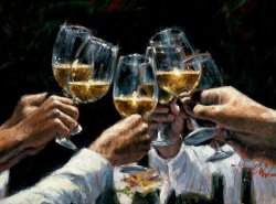 Fabian Perez For a Better Life II White Wine painting