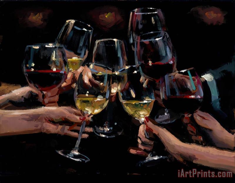 Fabian Perez For a Better Life Red And White Art Painting