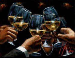 Fabian Perez For a Better Life White Wine with Reflections painting