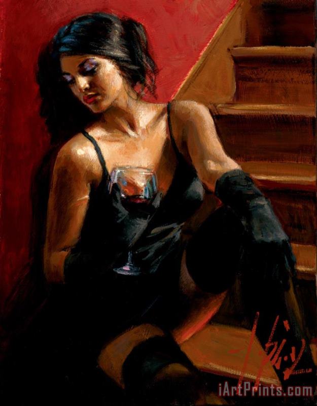Fabian Perez Glass And Gloves Art Painting