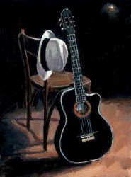 Fabian Perez Guitar II Still Life painting