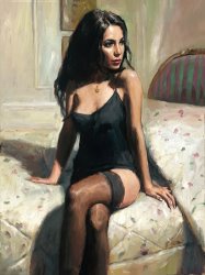 Fabian Perez Kayleigh at Ritz III Art Painting for sale 