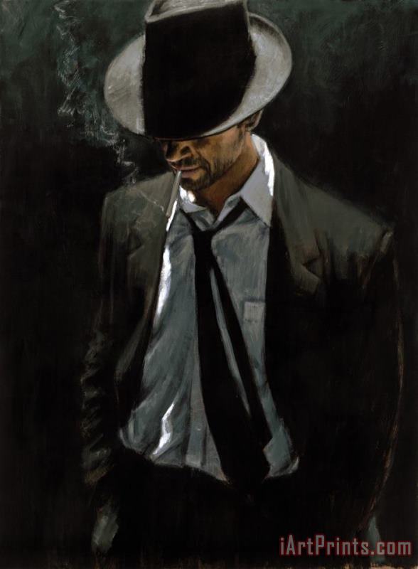 Man in Black Suit III painting - Fabian Perez Man in Black Suit III Art Print