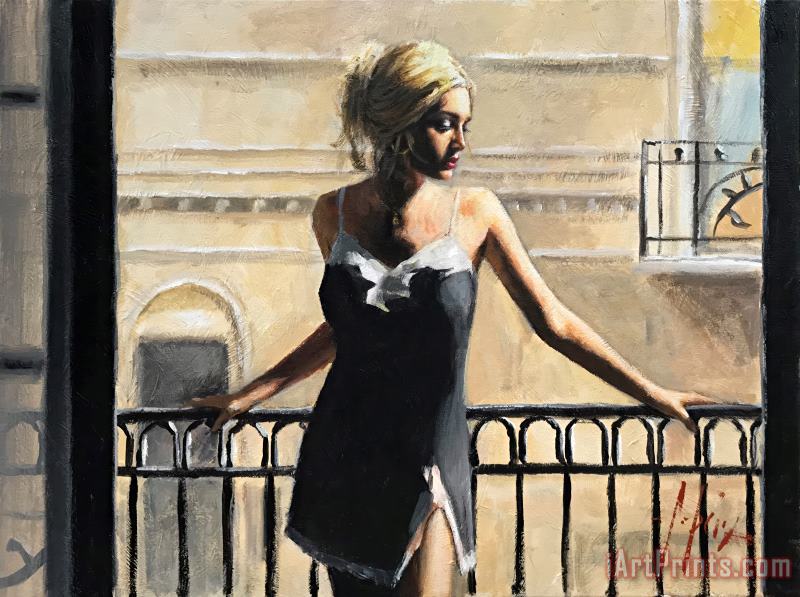 Fabian Perez Sally In San Telmo III in Black Painting Sally In San