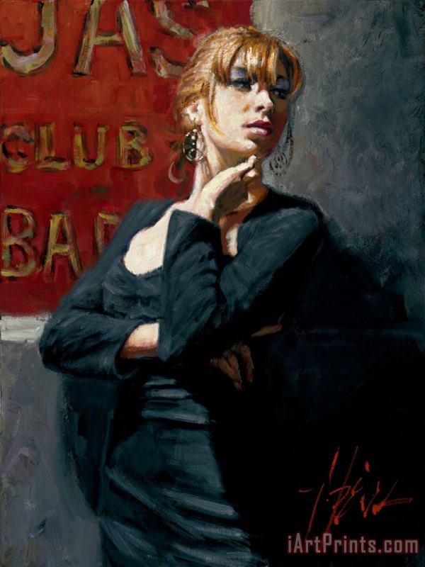 Fabian Perez Sandra by The Red Sign Art Painting