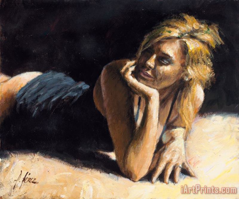 Fabian Perez Second Blonde Art Painting