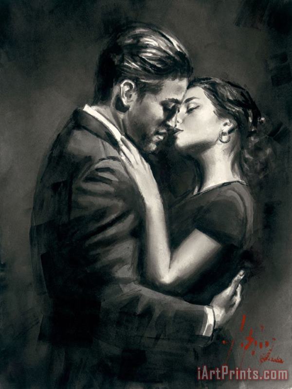 Study for Embrace VII painting - Fabian Perez Study for Embrace VII Art Print