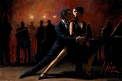 Fabian Perez Tango in Buenos Aires painting
