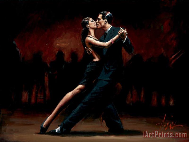 Tango in Paris Black Suit painting - Fabian Perez Tango in Paris Black Suit Art Print